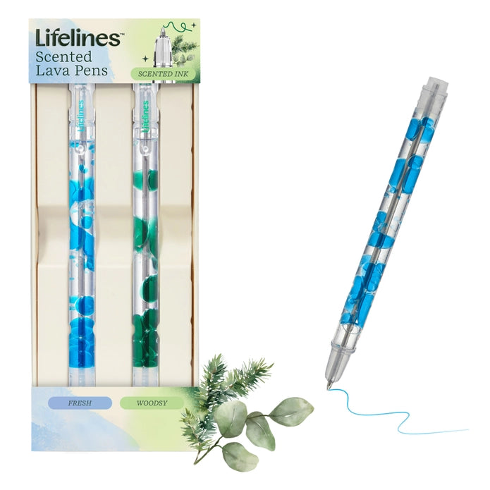 Lifelines Scented Lava Pens 2 Pack - Fresh & Woodsy