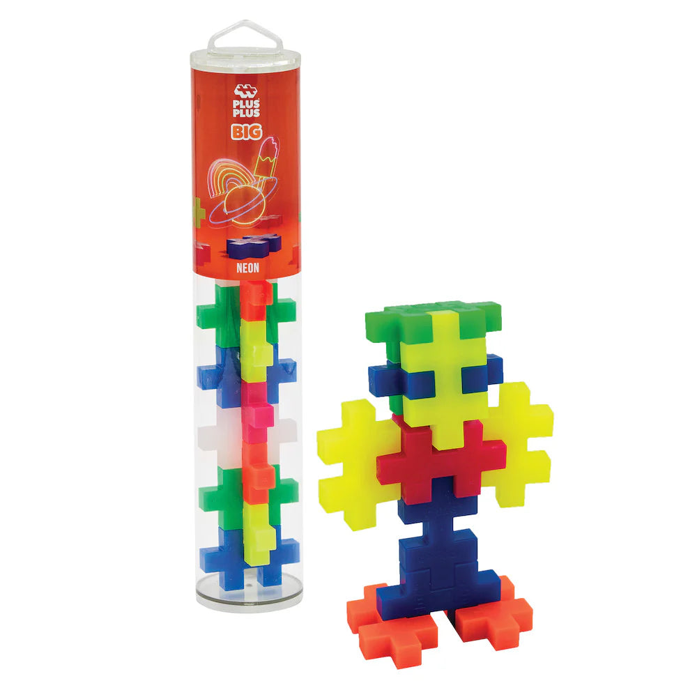 PLUS PLUS BIG Neon 15 Piece Color Mix