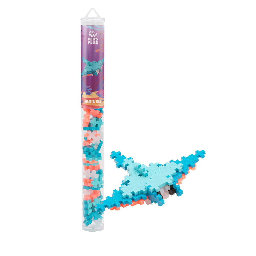 PLUS PLUS Mini Maker Tube Manta Ray 70 Pieces