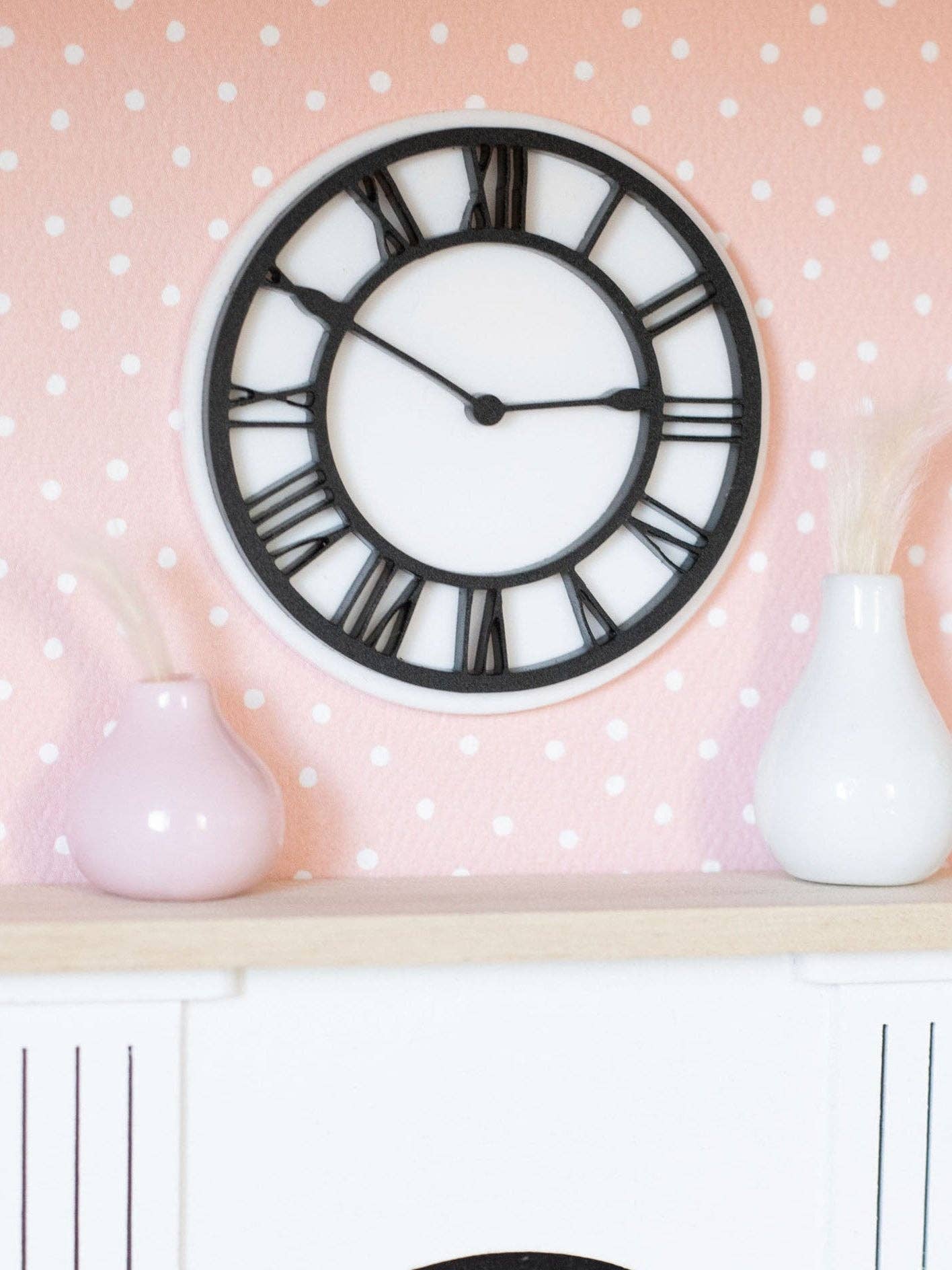 Dollhouse Wall Clock | Acrylic | Living room bedroom