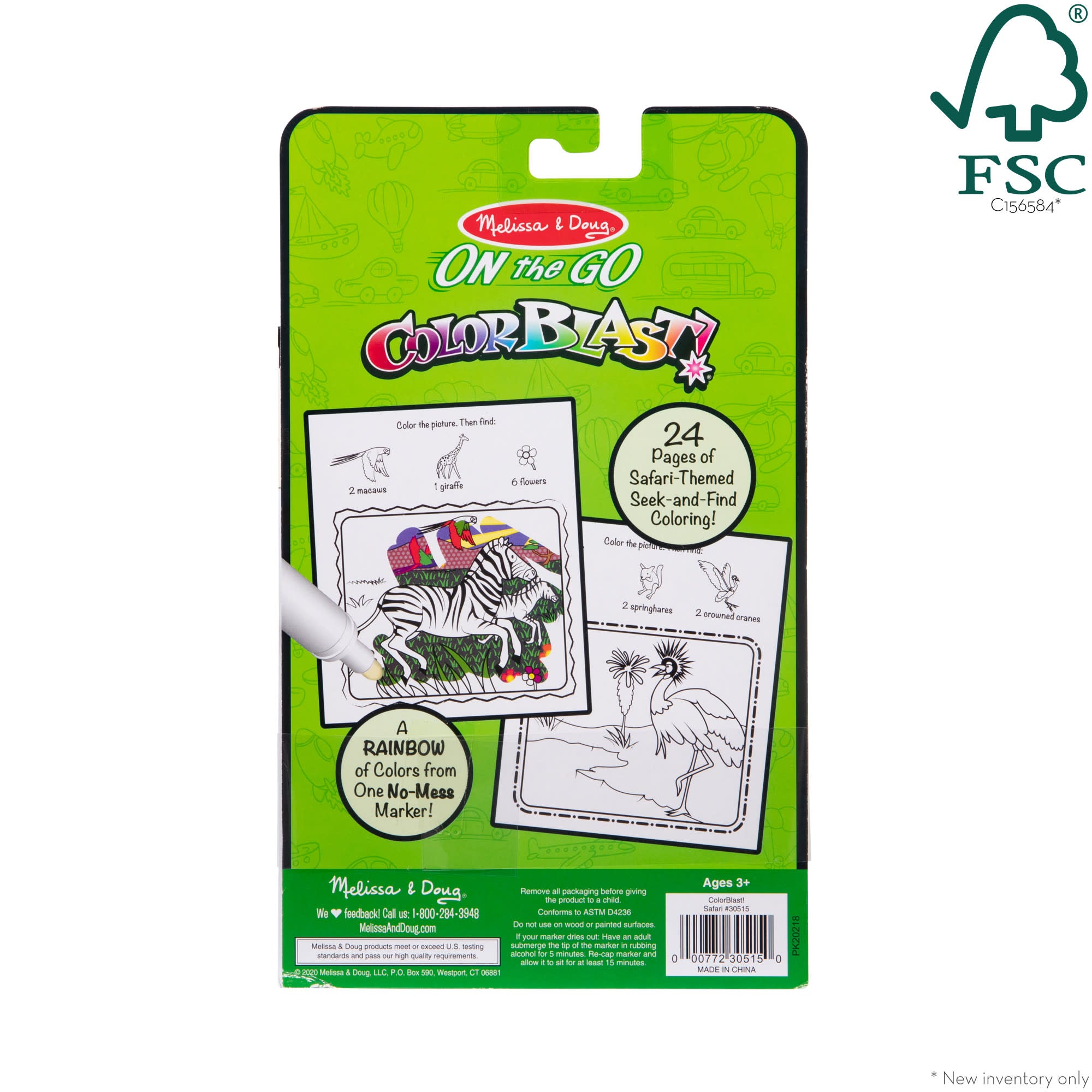 On the Go ColorBlast No Mess Coloring Pad - Safari