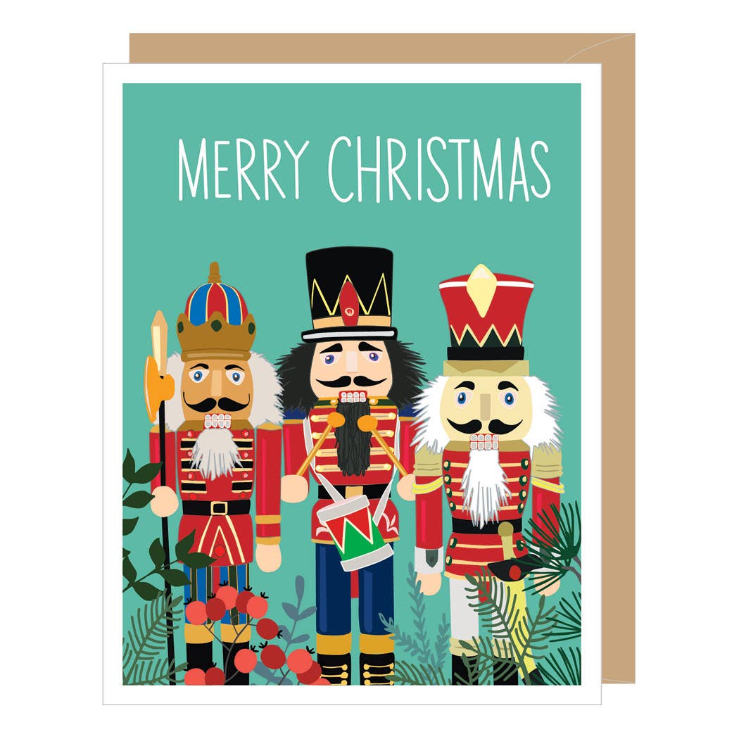Holiday Nutcrackers Christmas Card (single or boxed) H225