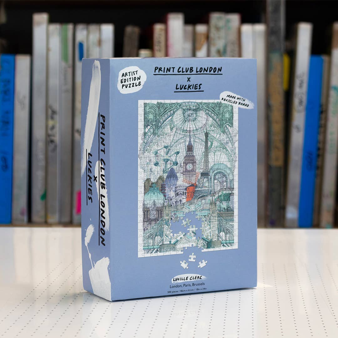 Print Club x Luckies - London, Paris, Brussels 500 piece jigsaw puzzle