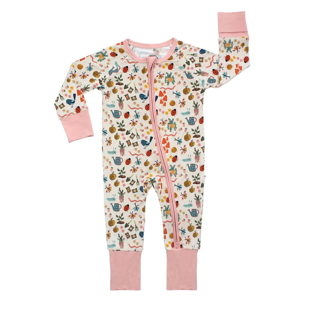 Garden Friends Bamboo Footie Pajamas - Size 12-18 Months