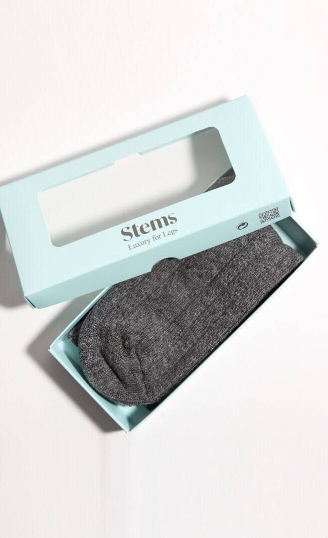 Lux Cashmere Socks Gift Box: Grey