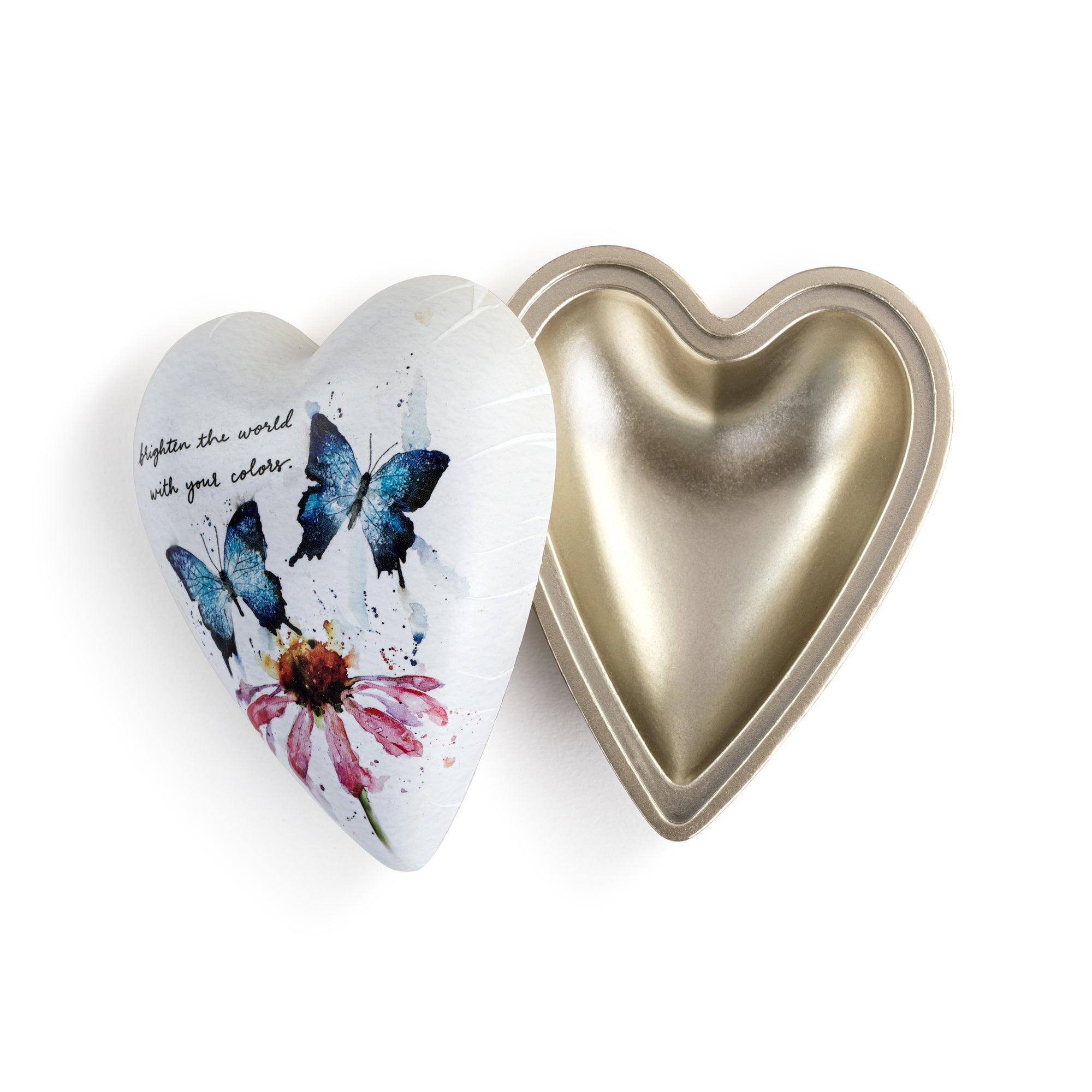 Dean Crouser Butterflies & Coneflower Art Heart Keeper