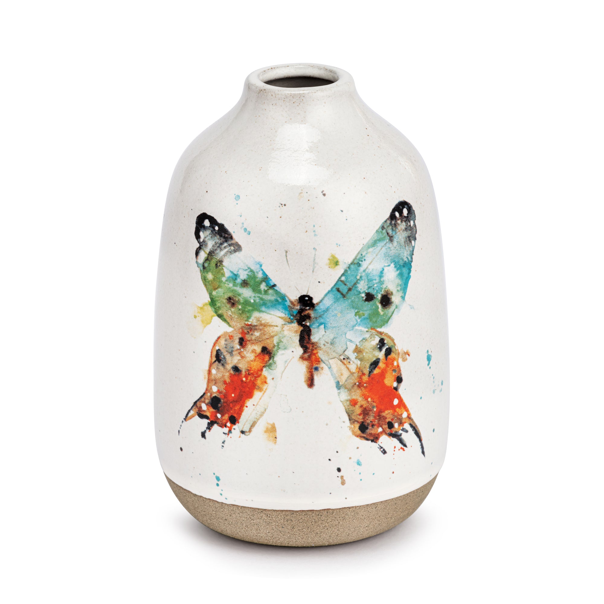 Dean Crouser Multi Color Butterfly Vase