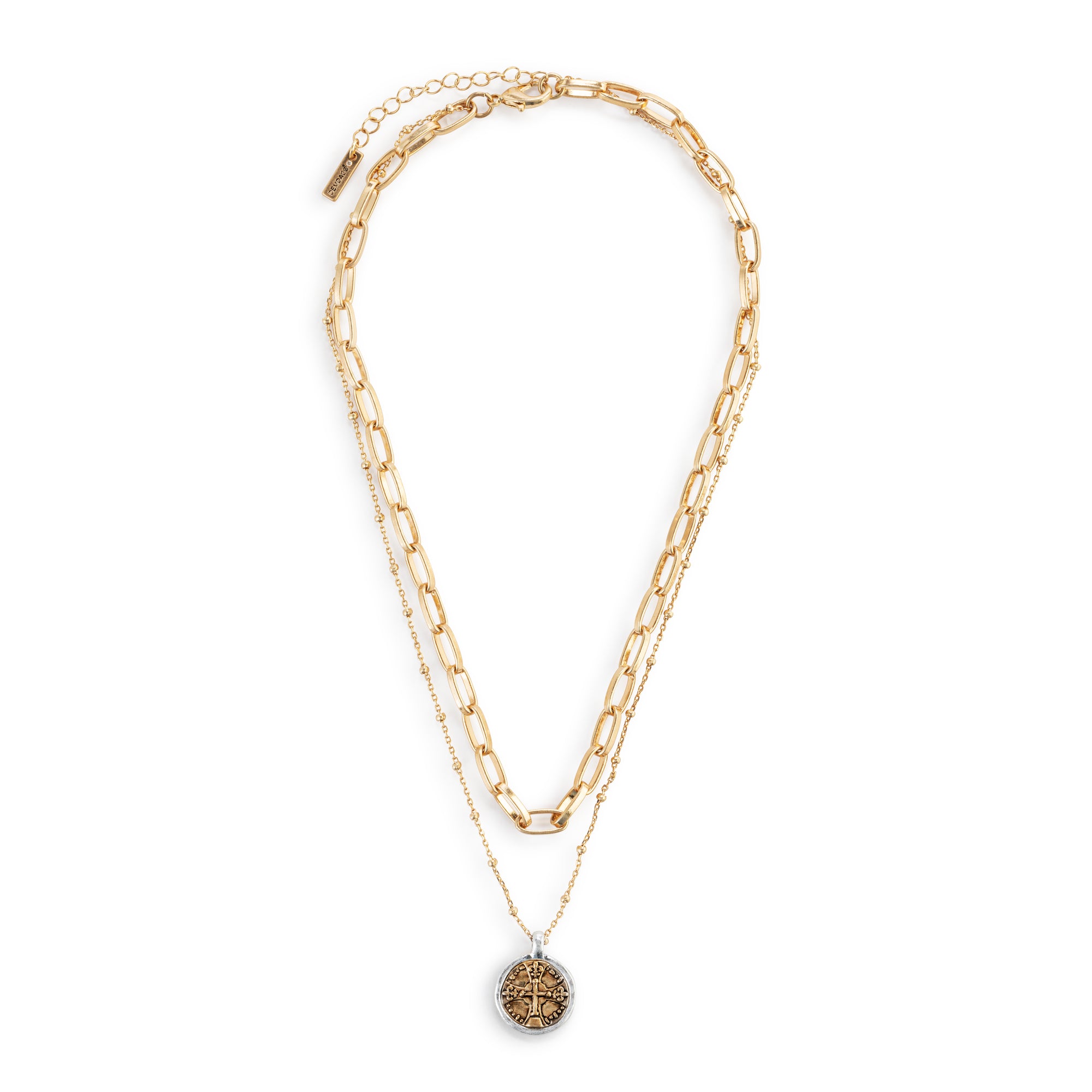 Wrapped in Prayer Layer Necklace in Gold