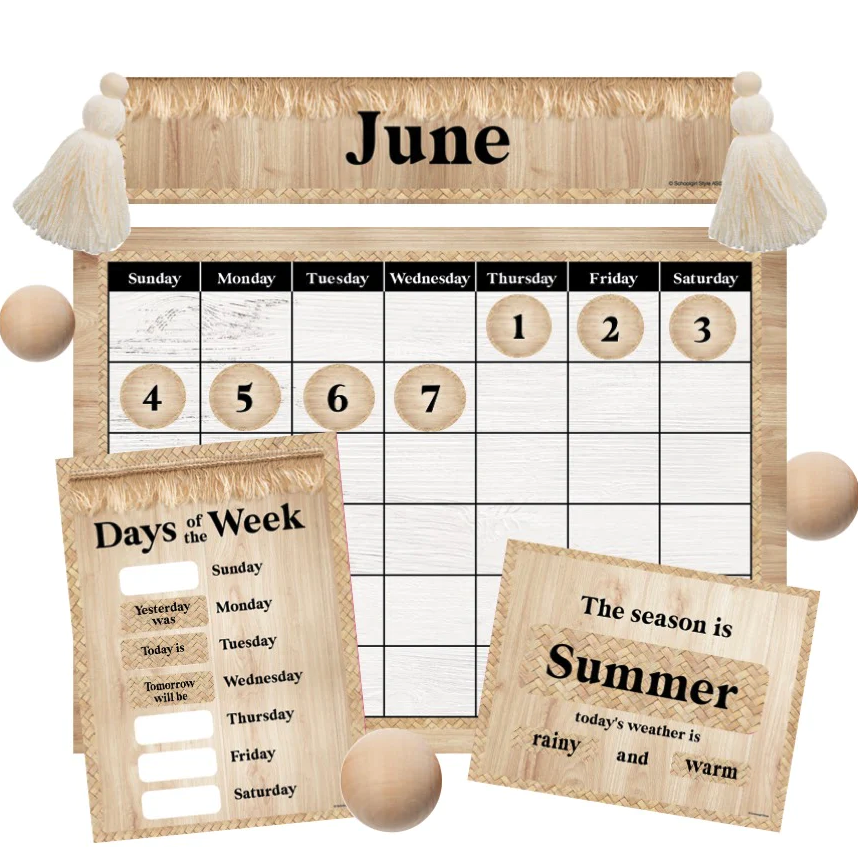 Bohemian Mood - Calendar Bulletin Board Set by Schoolgirl Style