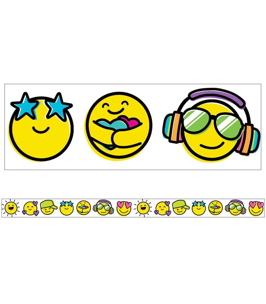 Kind Vibes - Smiley Faces Straight Border