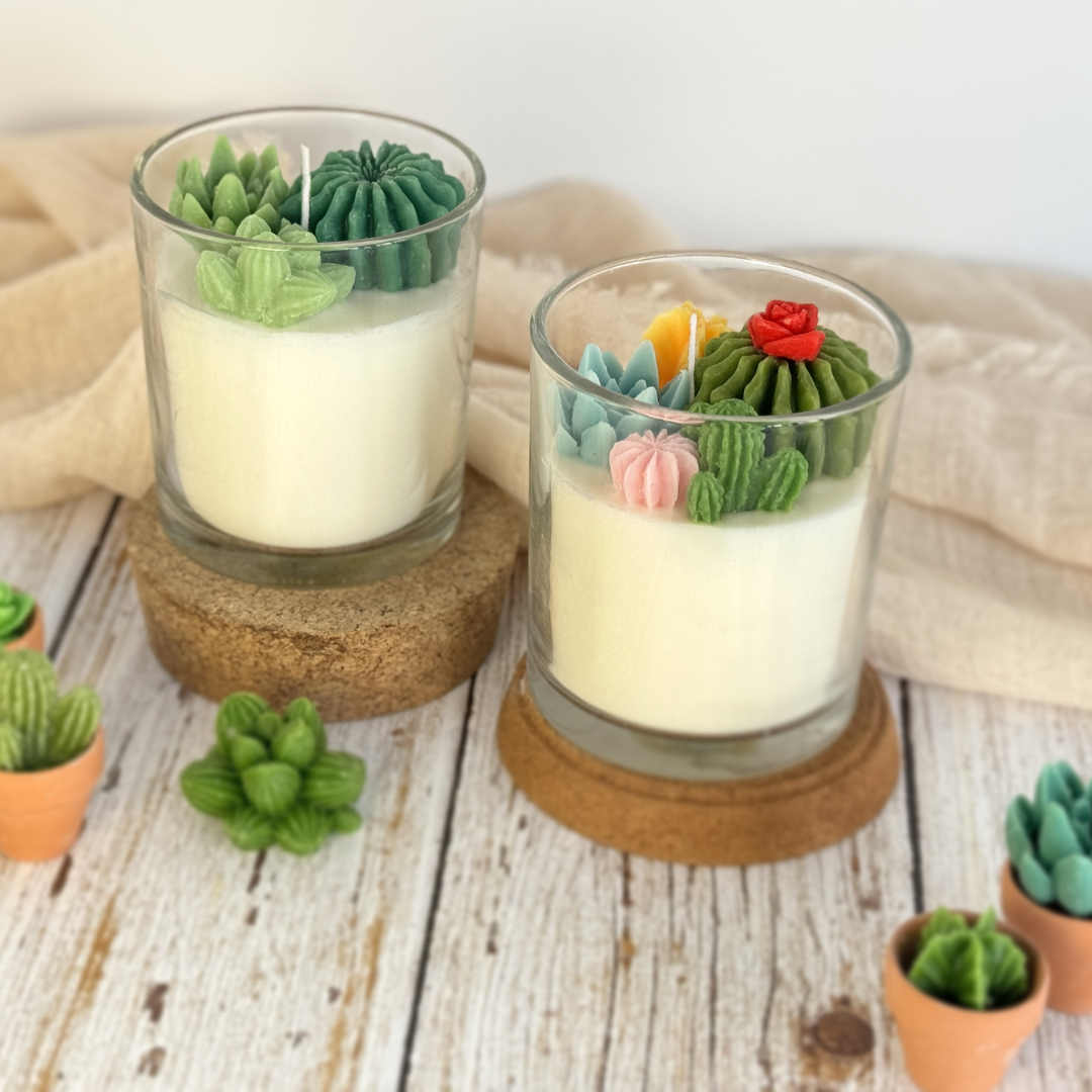 Succulent Art Candles