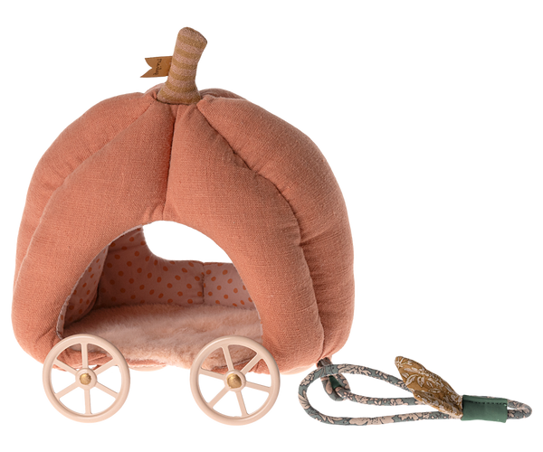 Mouse Pumpkin Carriage (blue leash)