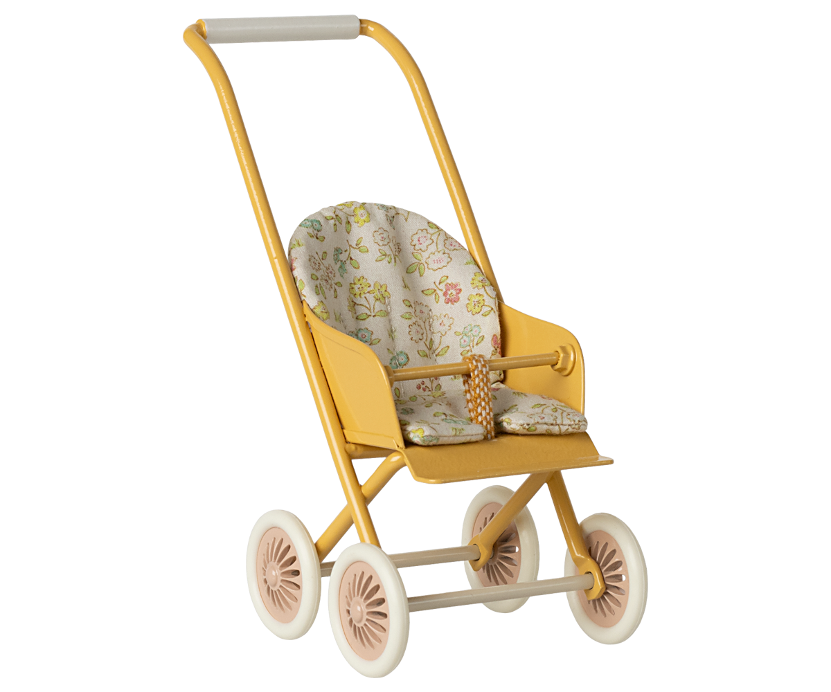 Maileg Stroller, Micro - Yellow
