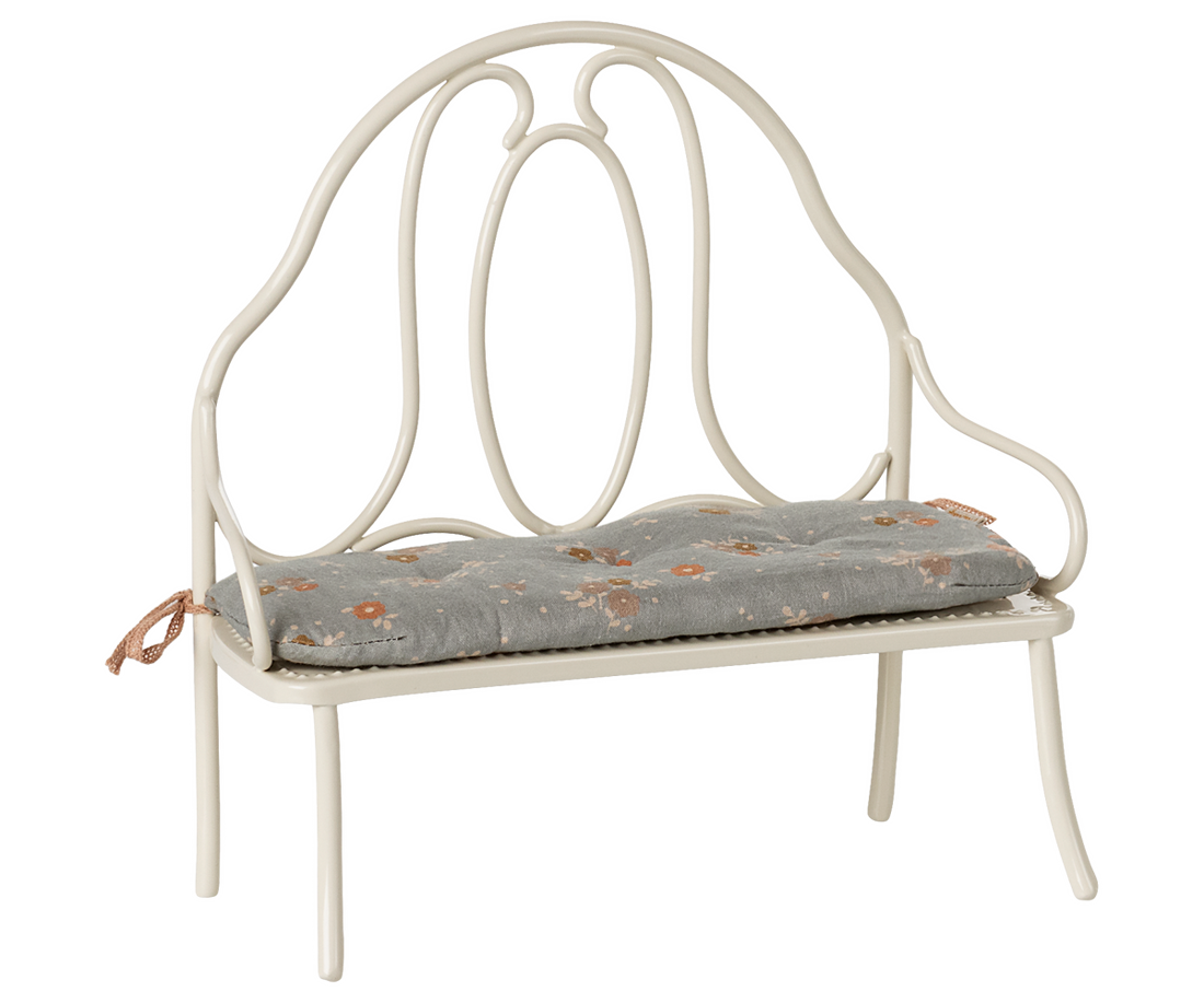 Vintage bench, Miniature - Off white