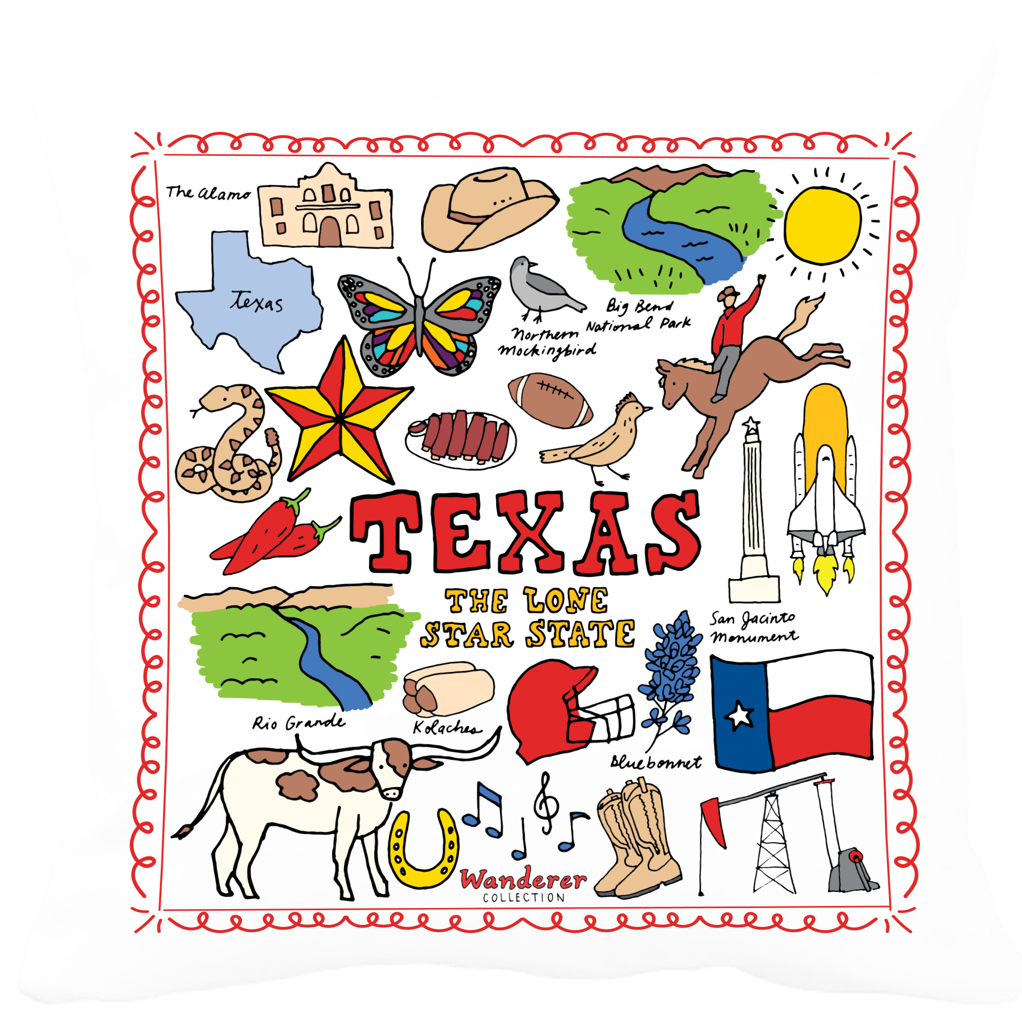 Texas Wanderer Throw Pillow