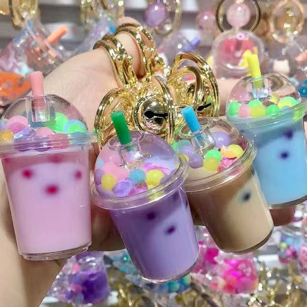 Pastel Round Top Floaty Keychain