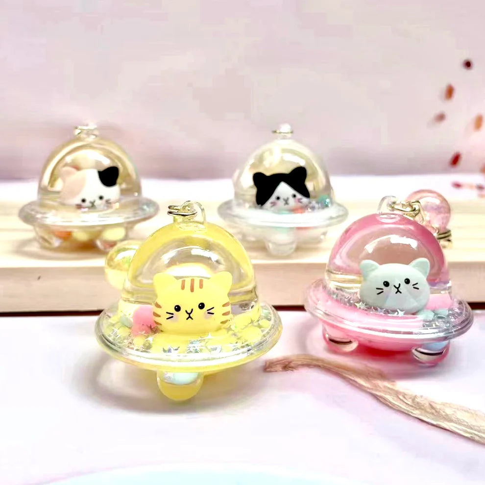 Cat UFO Floaty Keycharm