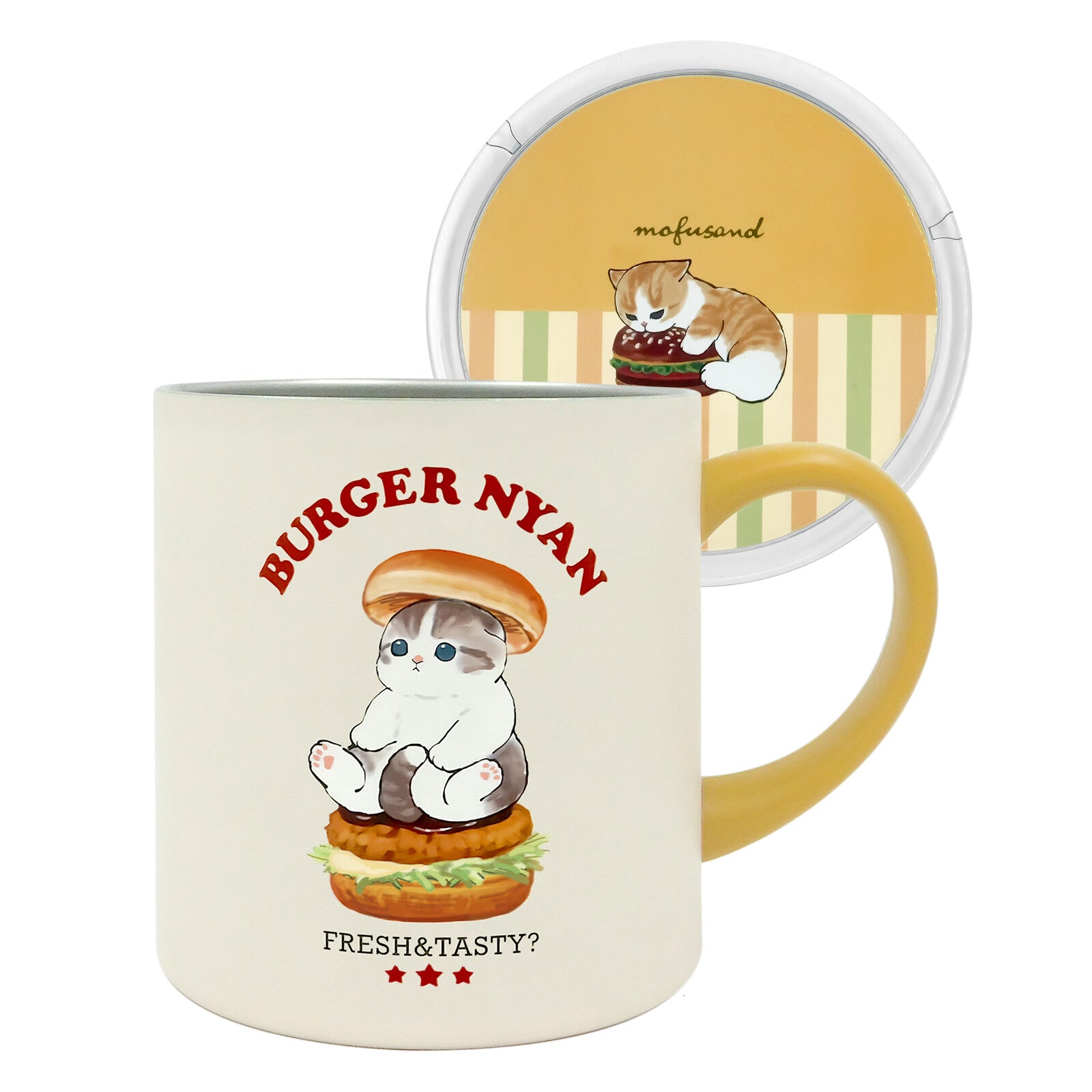Mofusand Stainless Steel Mug With Lid