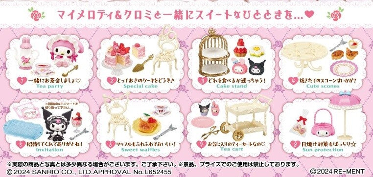 Re-ment My Melody and Kuromi's Sweet Tea Party Blind Box