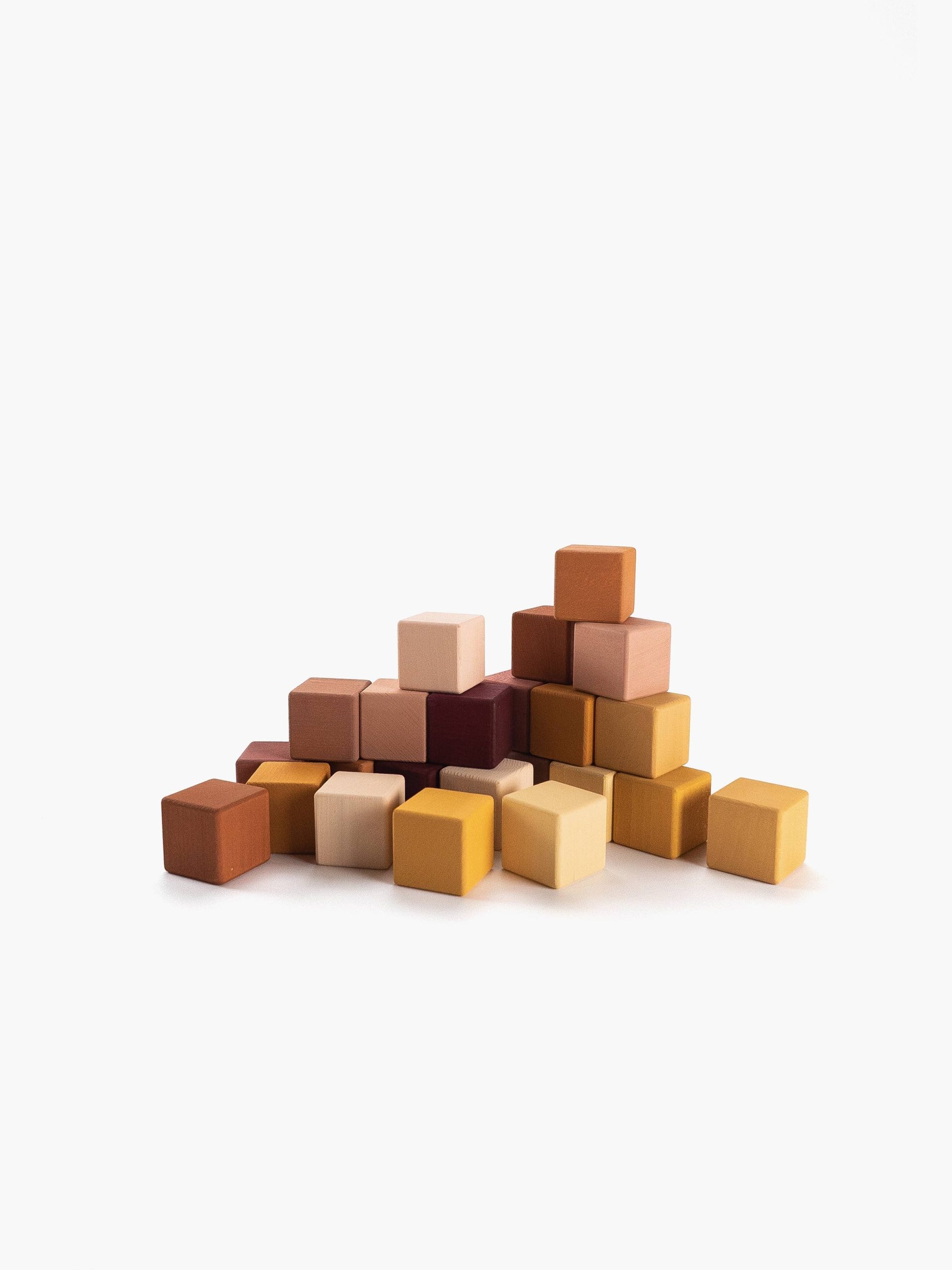 Wooden Blocks Set - Multicolored Toy for Children - Cubes