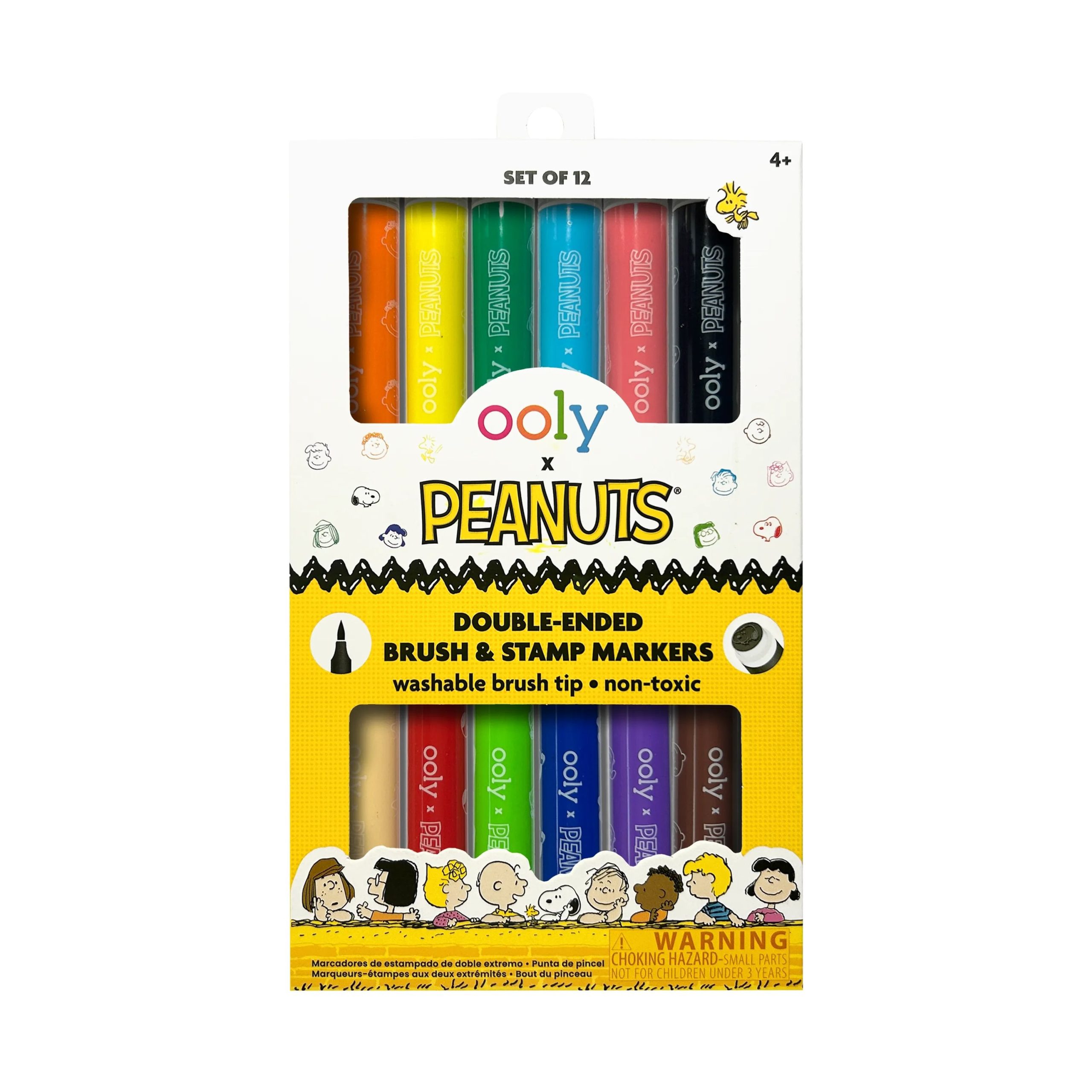 OOLY Peanuts Double-Ended Brush & Stamp Markers