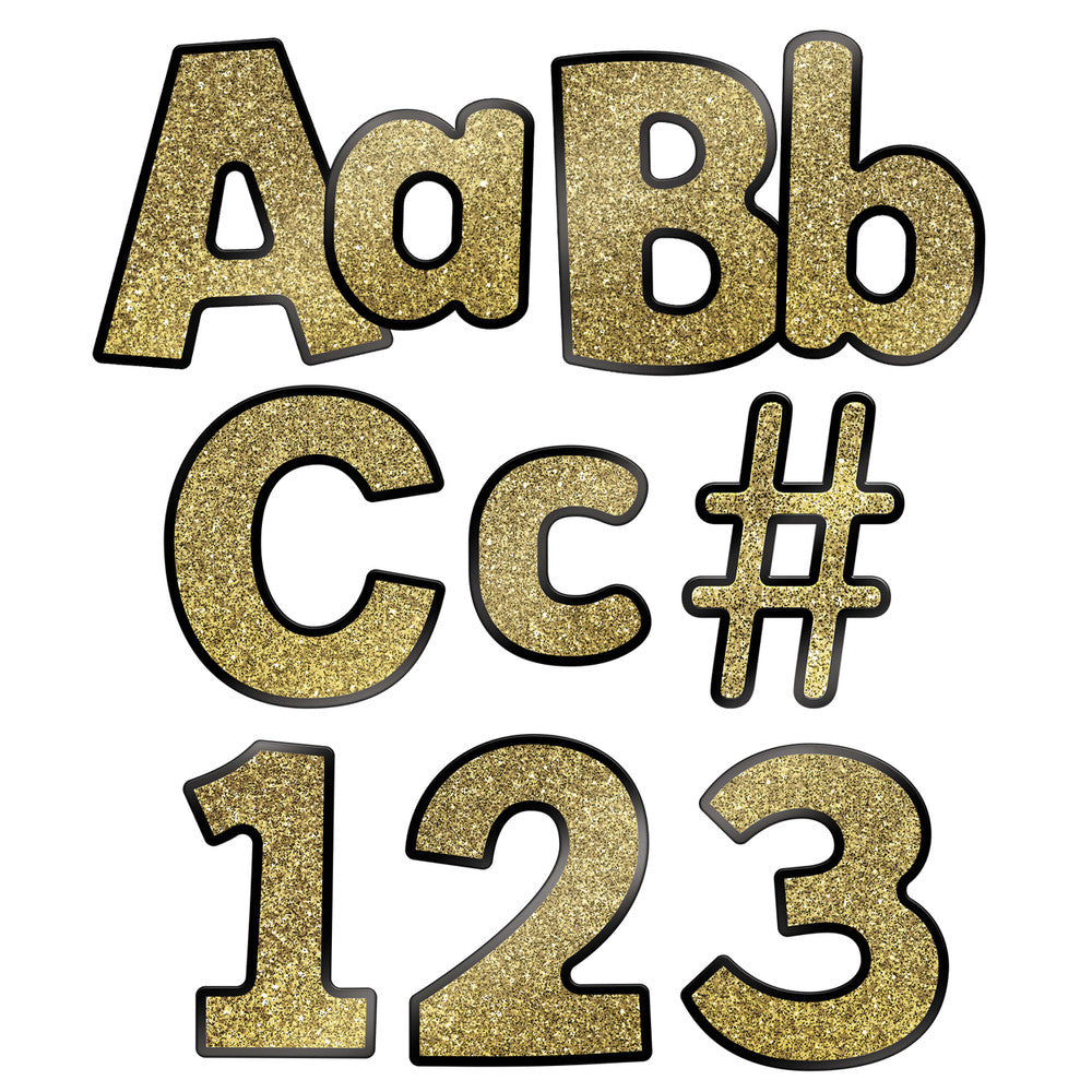 Gold Glitter 4" Letter Combo PK