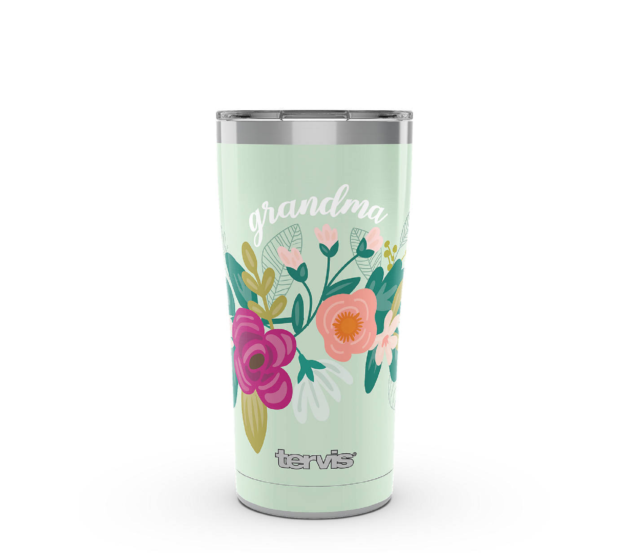 Tervis Stainless Steel Tumbler - Mint Floral Grandma