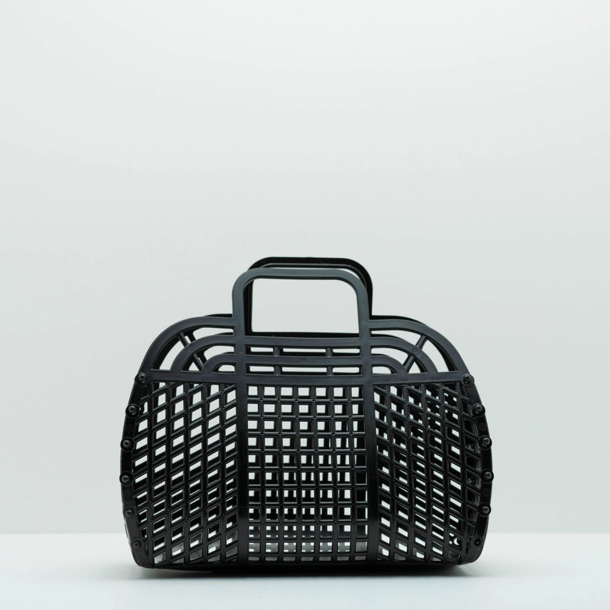 Black Medium Retro Jelly Basket