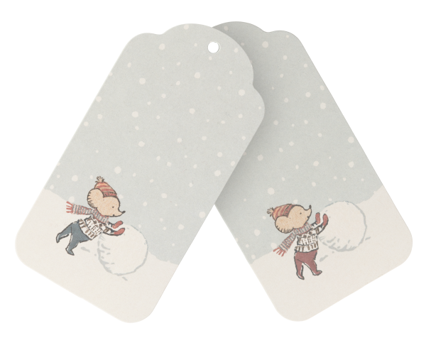 Maileg Winter Mouse gift tags, 12 pcs