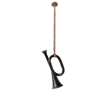 Metal ornament, Trumpet - Anthracite
