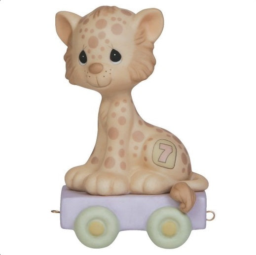 Precious Moments Birthday Train Leopard Age 7