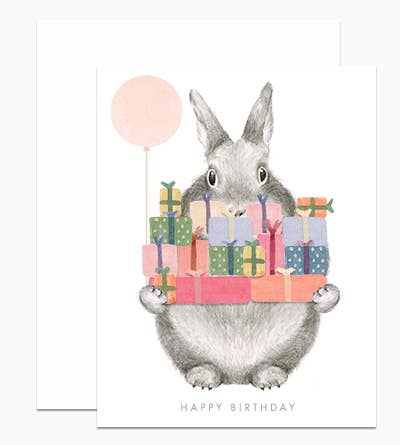 Bunny with Gifts Card