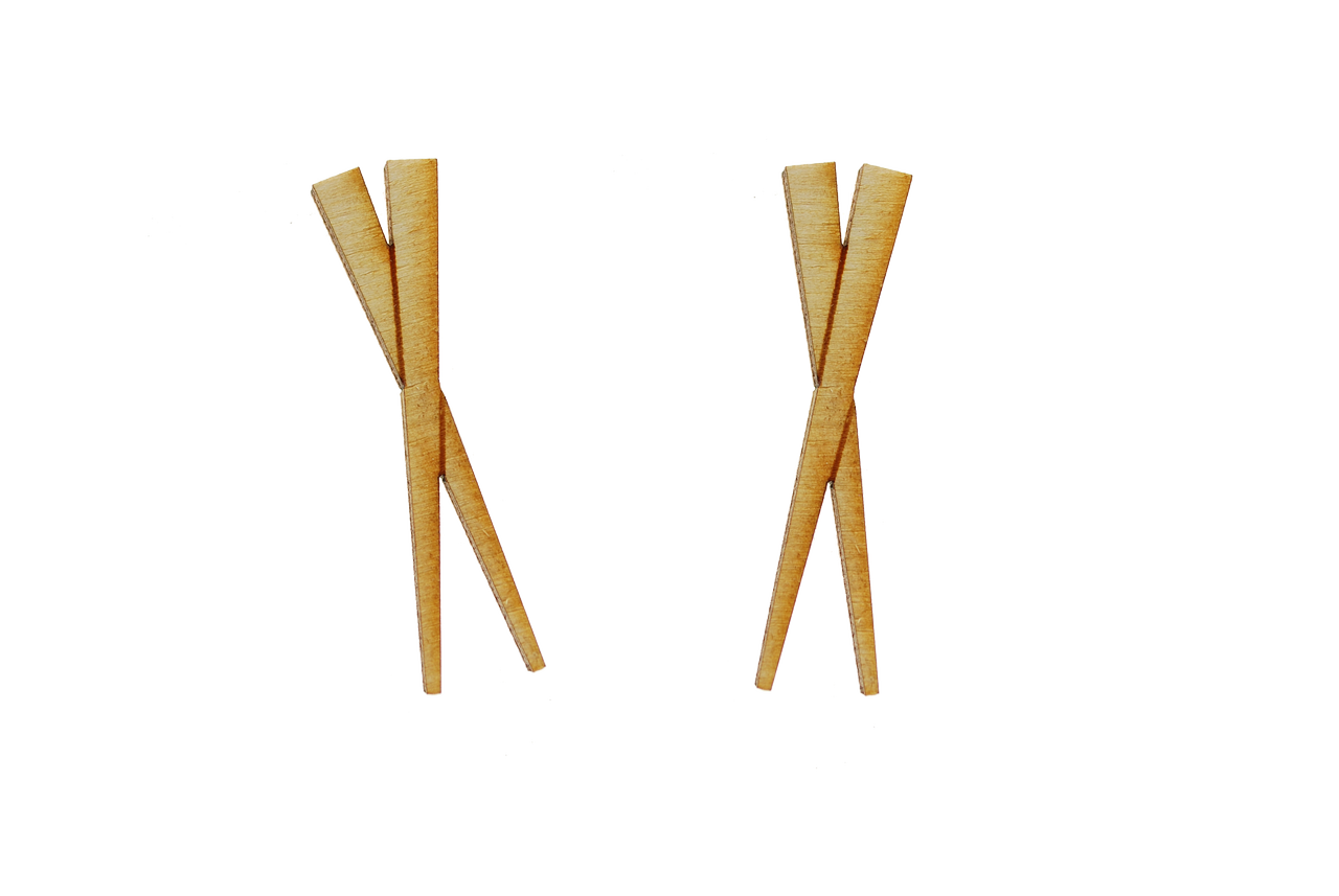 Chopstick Earrings