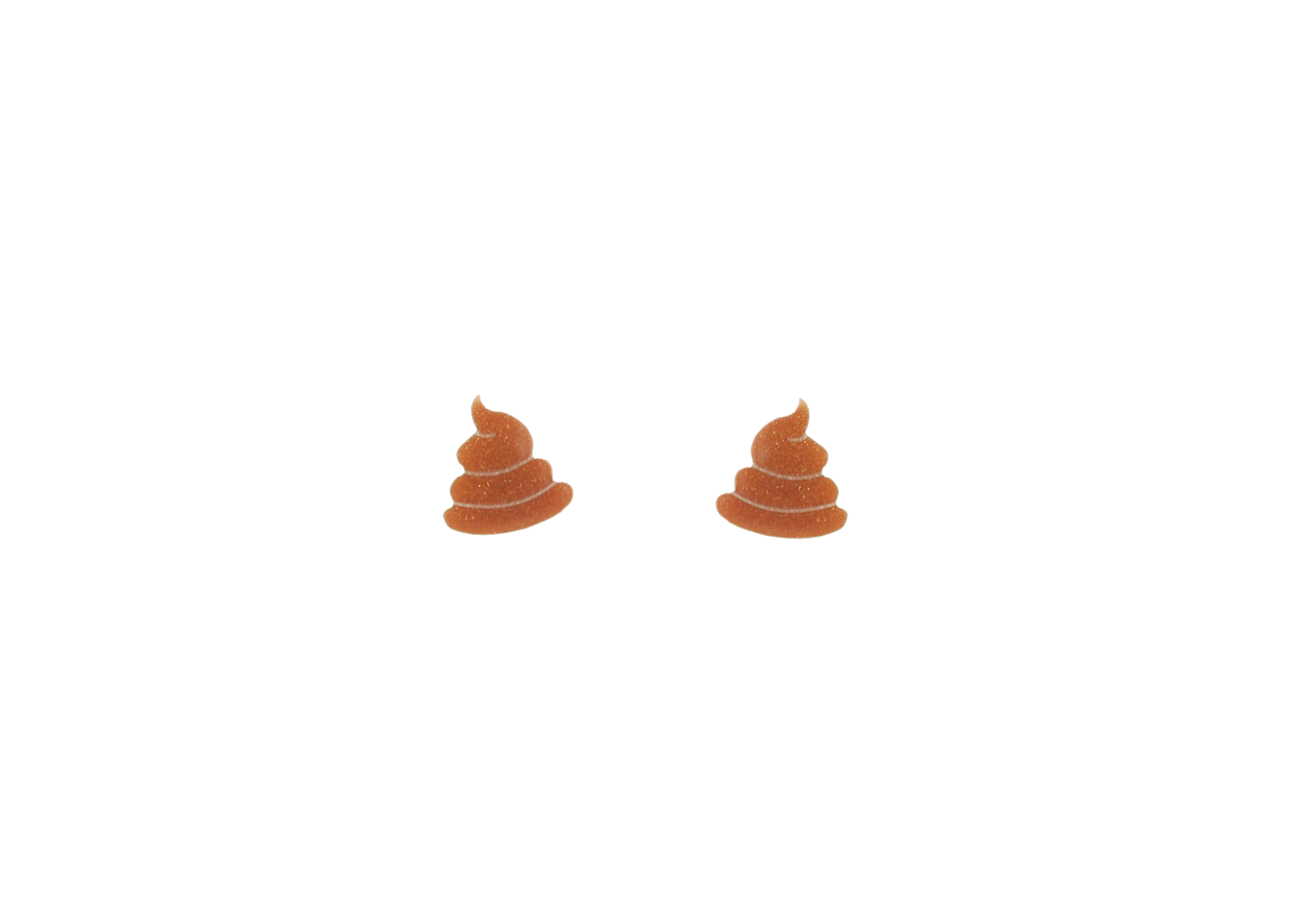 Little Poo Pierced Studs - Pearl Bronze