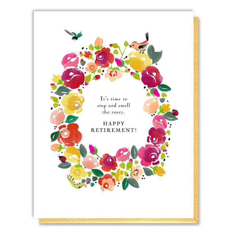 Smell the Roses Retirement Card