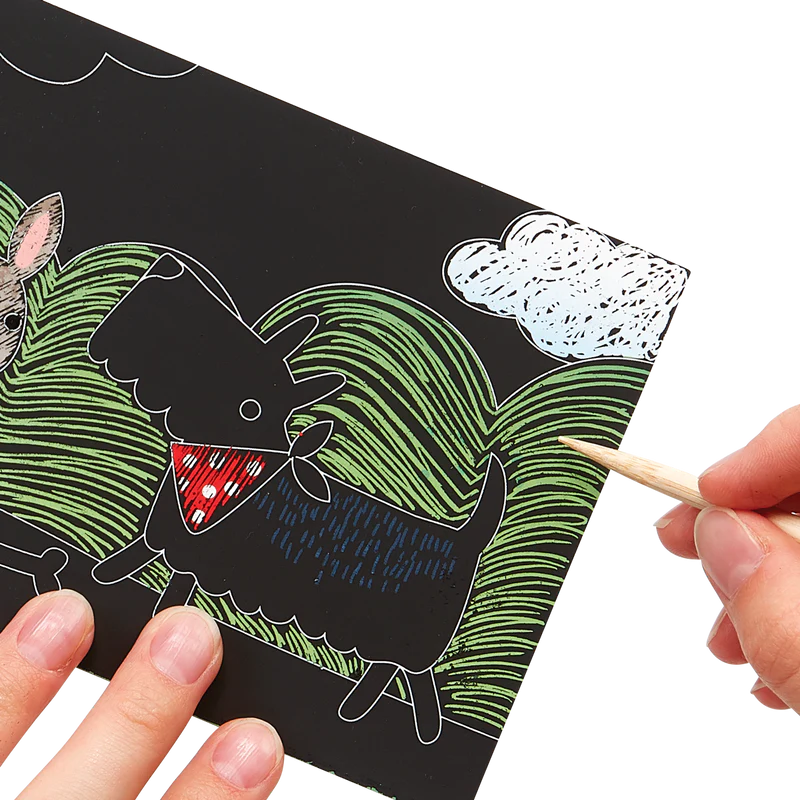 Playful Pups Scratch and Scribble Mini Scratch Art Kit