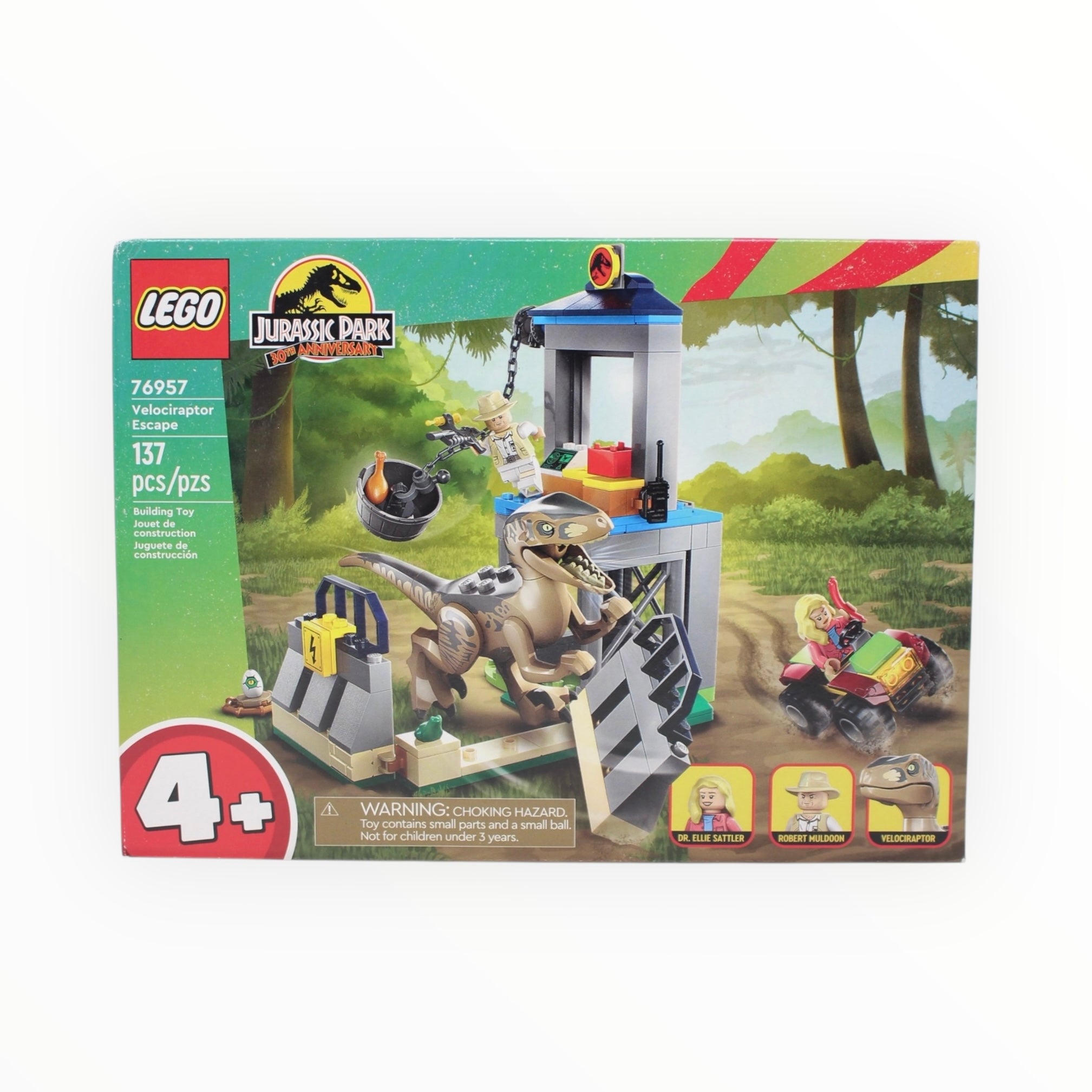 Retired Set 76957 Jurassic Park Velociraptor Escape