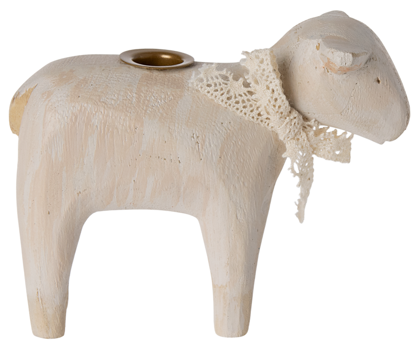 Lamb Candlestick holder, Off White (Maileg SpS25)