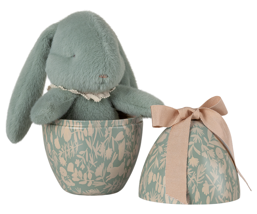 Maileg Easter Egg with Plush Chick, Blue