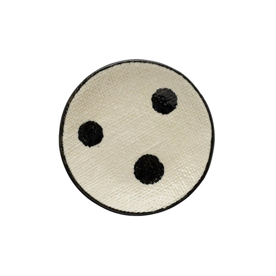 Linen Texture Plate with Dots