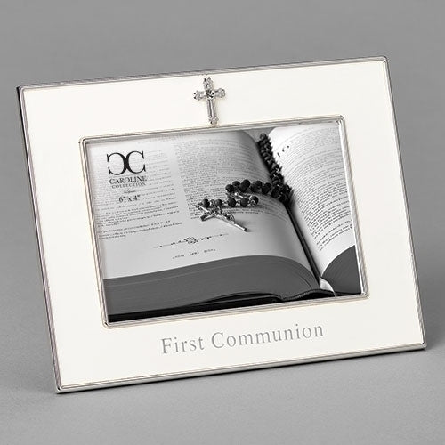 White First Communion Frame, 4X6