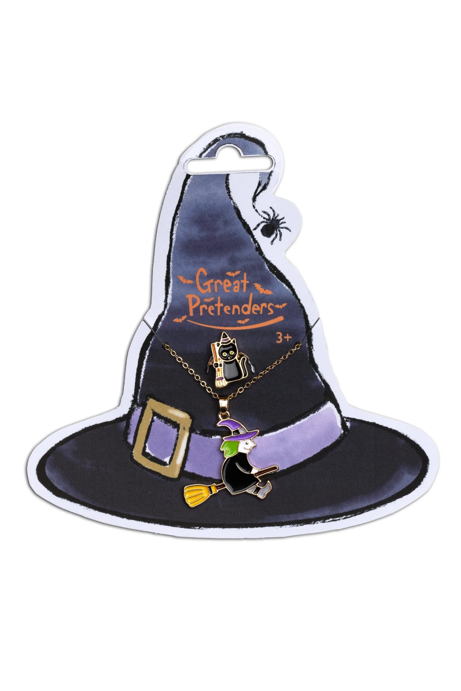 Witch Necklace w/ Black Cat Ring