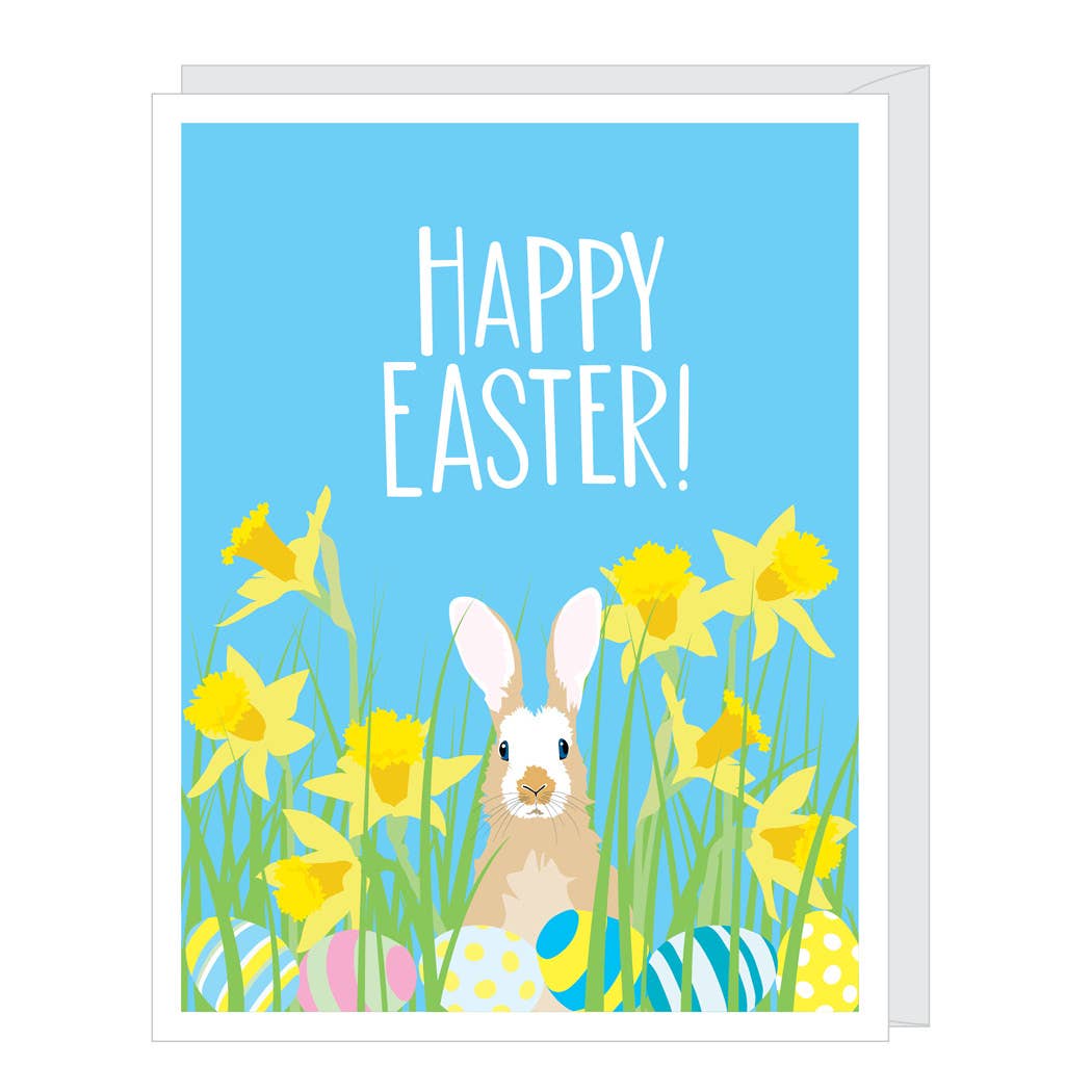 Bunny & Eggs Easter Card