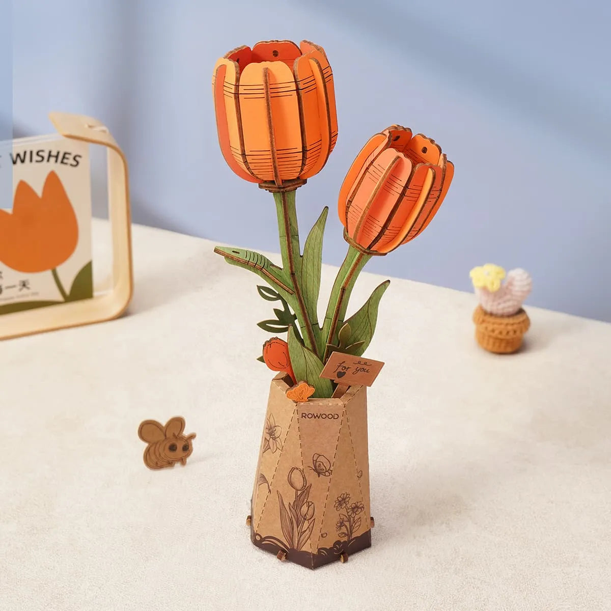 Wooden Craft Kit - Orange Tulip