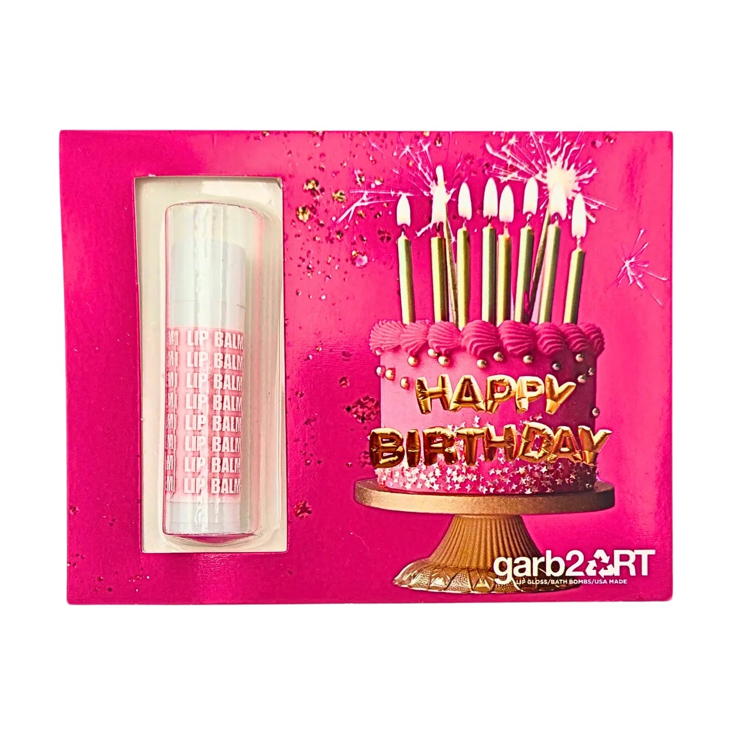 Happy Birthday Lip Balm Card/Gift Tag