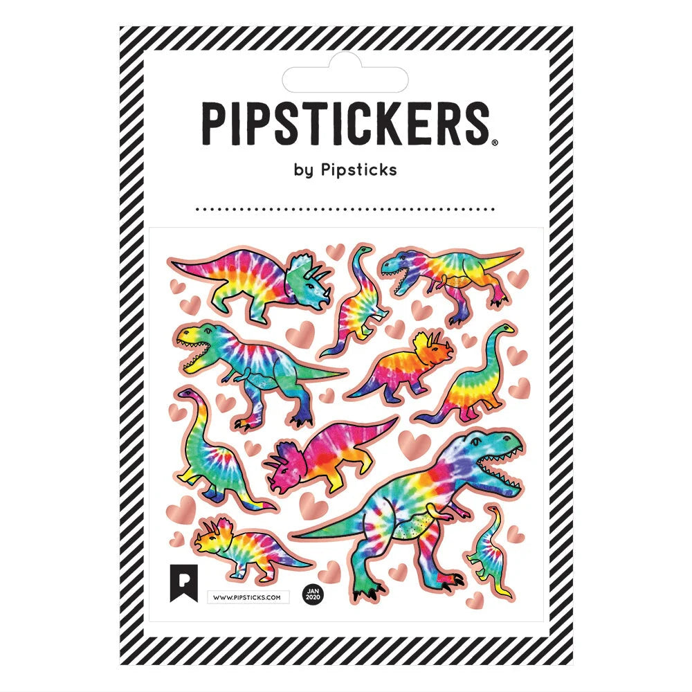 Tie Dye T-Rex Stickers