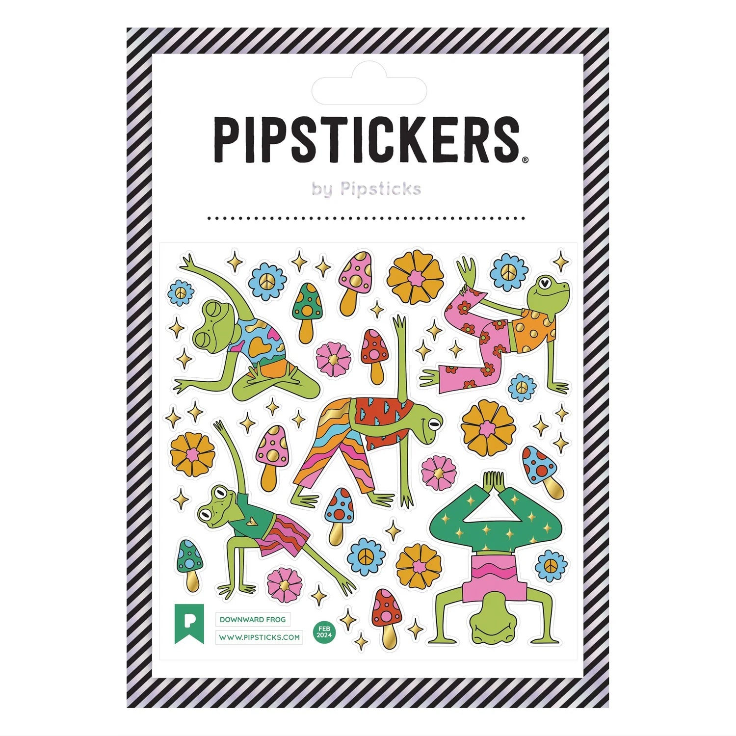 Downward Frog Stickers