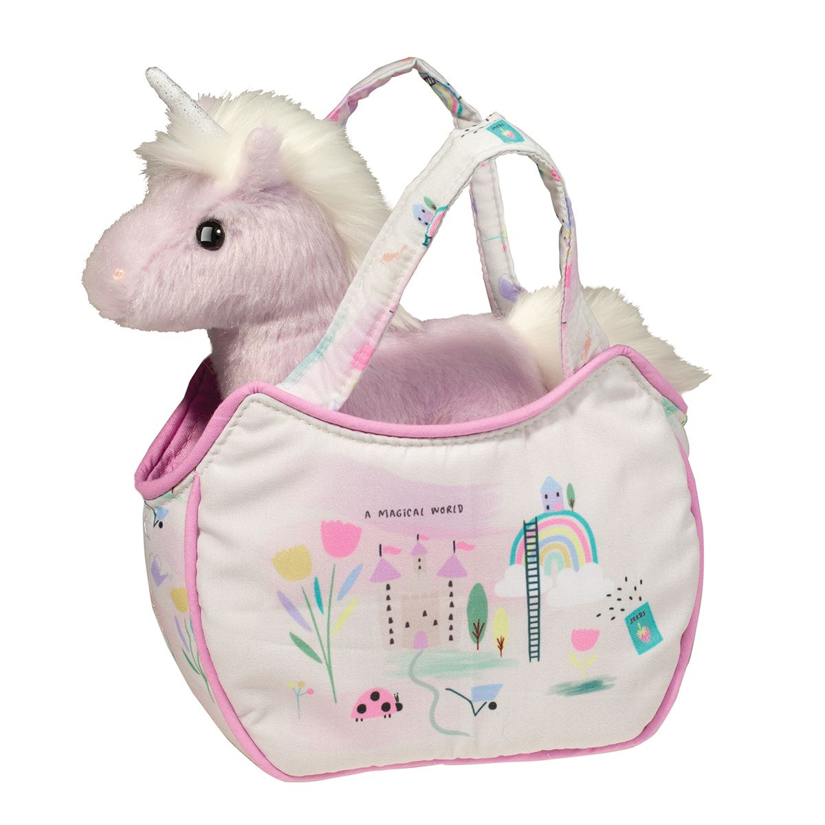 Magical World Sassy Sak with Purple Unicorn Plush