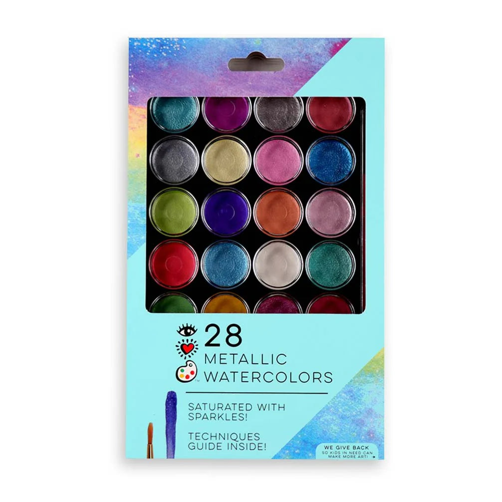 iHeartArt 28 Metallic Watercolors