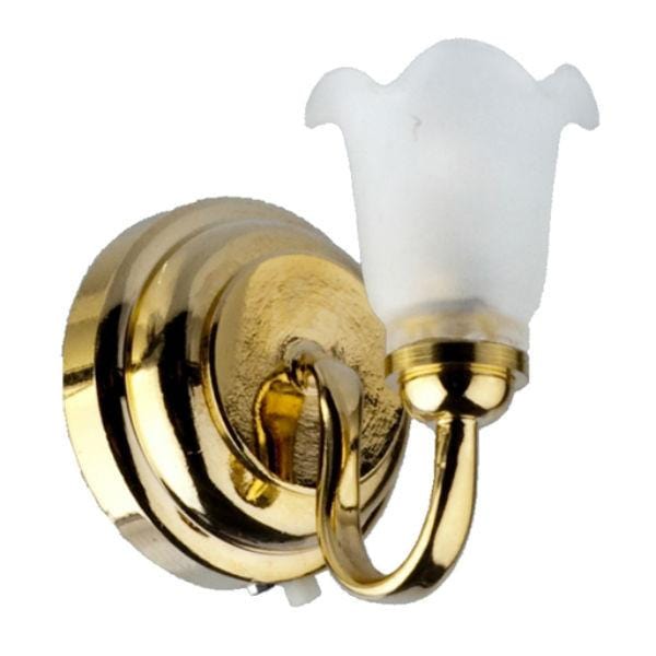 Battery-Operated Single Tulip Dollhouse Miniature Wall Sconce
